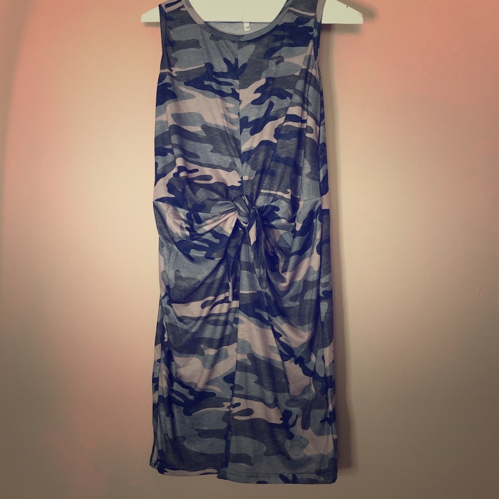 Camo tie dress